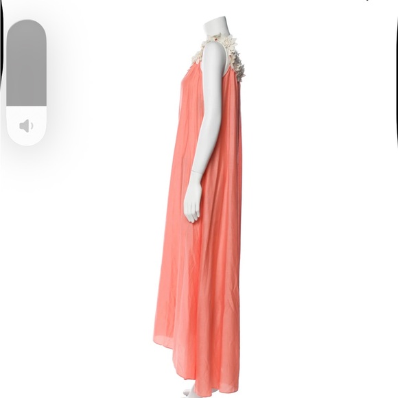 Miguelina Peach and Ivory Maxi Dress - Picture 2 of 14